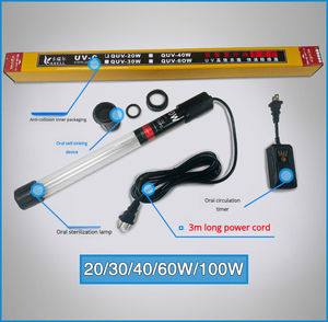 <span class=keywords><strong>Lampe</strong></span> germicide UV submersible pour aquarium, design en verre de luxe avec élimination des algues, mousse, stérilisation écologique - Product Image 6