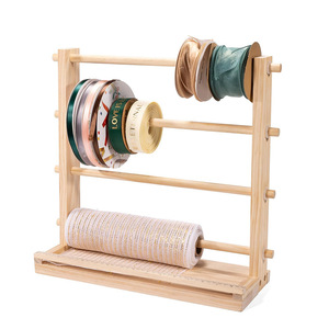 Organizador de cintas de madera transfronterizo, organizador de bobinas de bordado, soporte para hilo y lana de tejer, marco de madera para floristas y - Product Image 5