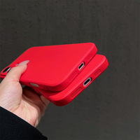 Coque de téléphone en silicone liquide antichoc rouge Nouvel An, motif cube de Rubik, compatible avec iPhone 17 Pro Max