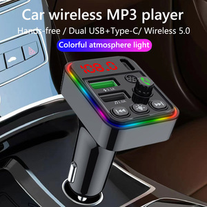 Lecteur MP3 pour <span class=keywords><strong>voiture</strong></span> F19 avec chargement USB, nouveau transmetteur <span class=keywords><strong>FM</strong></span> et récepteur Type-C, prend en charge la connexion MP4 et la carte SD - Product Image 2