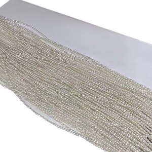 Collier de perles Keshi de 2-3 mm pour diffusion en direct, extrêmement blanc, couleur du corps brillante, rare, couleurs multiples superposées - Product Image 5