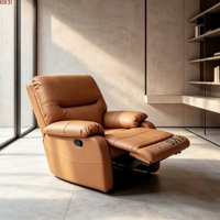 Canapé simple inclinable moderne et fonctionnel, mobilier de bureau d'hôtel, fauteuil inclinable manuel en cuir pour salon domestique