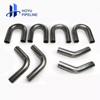 HOYU 304 coude de tuyau en acier inoxydable 90 degrés sanitaire Long bout soudé coude 45 180 degrés coude de balustrade usine