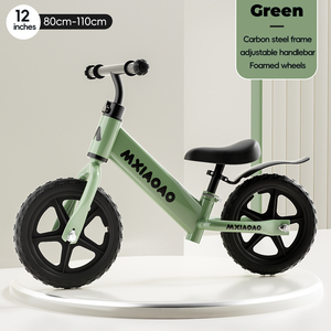 Vélo d'équilibre pour enfants 12 pouces, cadre et fourche en acier, sans pédales, sans freins, léger (3,5 kg), pour 2-5 ans, utilisation tout-terrain - Product Image 4