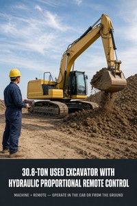 Excavadora Usada Inteligente de 30.8T con Control Remoto Proporcional Inalámbrico para Trabajos en Pendientes y Túneles - Product Image 4