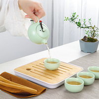 Service à thé en céramique chinoise portable JY, ensemble de tasses à thé de voyage, céramique de luxe, style européen, modèle minimaliste moderne, cadeau créatif