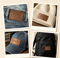 Patch en cuir PU gravé au laser personnalisé, étiquette en cuir gaufré, thermocollant ou à coudre pour jeans, denim, chapeaux et vêtements – Vente en gros