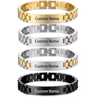 Pulseras de Acero Inoxidable en Blanco al por Mayor para Grabado Láser, Joyería Vintage de Moda para Hombre, Regalo