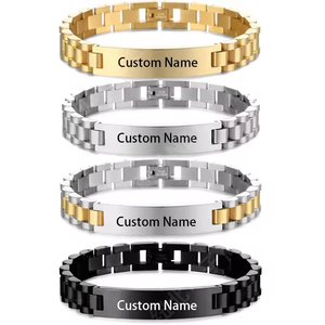 Bracelet jonc vintage en acier inoxydable vierge pour homme, <span class=keywords><strong>gravure</strong></span> laser, idéal pour cadeau, vente en gros - Product Image 1