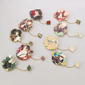 Wholesale High Quality Clothes Lapel Pins Bag Decor Comic Collection Badge Jujutsu Kaisen Gojo Satoru Anime Metal Pins