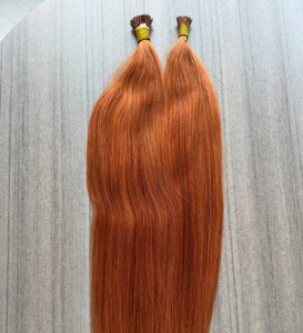 Capelli Veri Grezzi 10''-30'' Remy Castano Rame, Extension I-Tip MicroLink con Cuticole Allineate, 100% Capelli Umani Veri per Ingrosso - Product Image 6