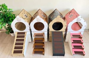 Château de lapin moderne économique et spacieux en bois à deux étages - Product Image 5