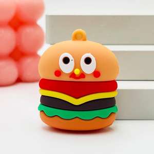 Anpassbare Schlüssel bund Hamburger Pommes Pizza Hot Dog Emulational Food PVC Charm Küche Dekoration Tasche Zubehör - Product Image 5