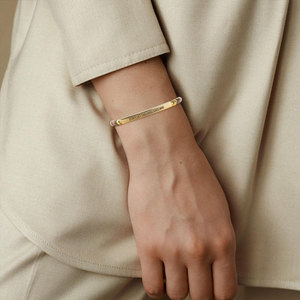 Wholesale 316L Stainless Steel 14k 18k Gold Plated Fashion <b>Bracelets</b> & Bangles Inspirational <b>Bracelet</b> <b>Beads</b> for Women <b>Men</b> - Product Image 6