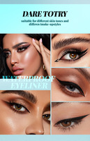 Crayon Kajal Noir Intense, Super Noir Longue Tenue, Anti-Bavures et Imperméable, Maquillage Yeux Collection Mode 0.5g