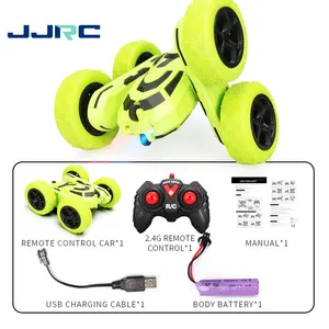 JJRC-Q176ミニRCスタントカーライト付きリモートコントロールカー両面運転360度回転車のおもちゃのギフト