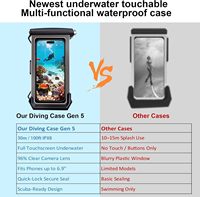 Funda ShellBox 100FT/30M con Diseño de Animales, Funda Impermeable para Teléfono con Cordón para Buceo, Funda Subacuática con Pantalla Táctil Completa