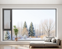Ventana Abatible de Aluminio con Doble Vidrio Reforzado para Iluminación de Áreas Públicas en Diferentes Edificios