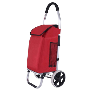 Chariot de courses pliable ultraléger et portable pour extérieur, sac de transport alimentaire étanche avec cadre en fer inoxydable chromé, breveté, poids léger, origine - Product Image 1