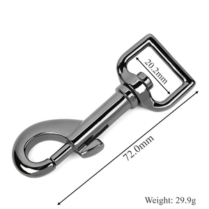 定制金属锌合金狗绳扣环方形旋转安全狗钩 - Product Image 2