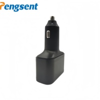 Pengsent Traceur GPS sans fil Mini Carlife, Chargeur de voiture, Positionnement en temps réel, Chargeur de téléphone allume-cigare, Dispositif 4G dissimulé, Charge rapide PC