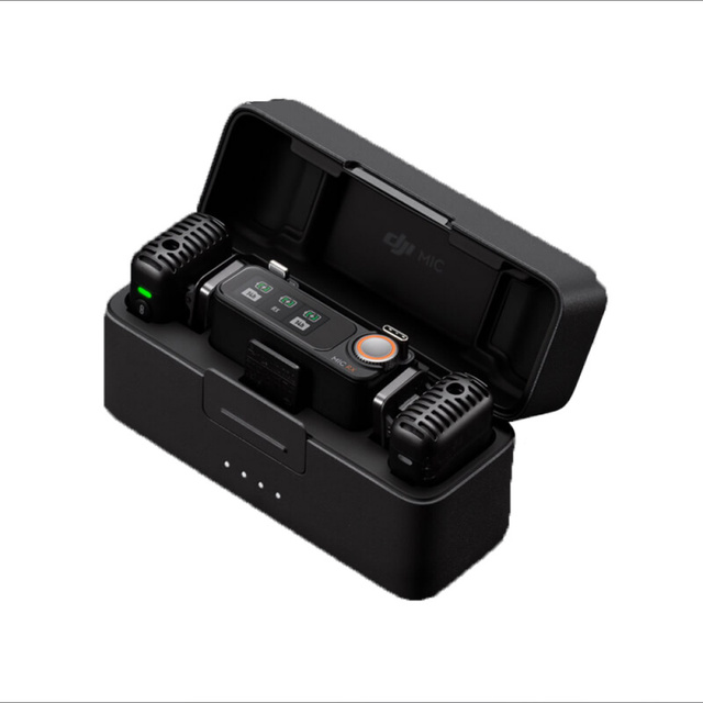 DJ I Mic 2 Wireless Microphone for Drone Use with Intelligent Noise Cancelling Optimized Sound 250m Range Original