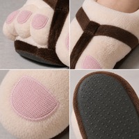 Chaussons d'intérieur personnalisés en peluche douce et moelleuse, amusants et mignons, pour femmes, vente en gros, chaussures décontractées d'hiver pour chambre à coucher, produit tendance 2026
