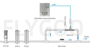 Flygoo OzonAqua国内スイミングプール商業用ランドリーオゾン水発生器マシン