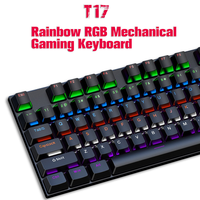 Wired Gaming Mechanical Keyboard RGB Rainbow Backlit Keyboard 104keys E-sport Gaming Ergonomic Keyboard for Pc Tablet Desktop