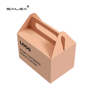 Custom Printed Sponge Lining Recyclable <strong>Cheese</strong> Cake Box with Handle White Cardboard Customizable for Birthday Cake Packaging - Product Image 3