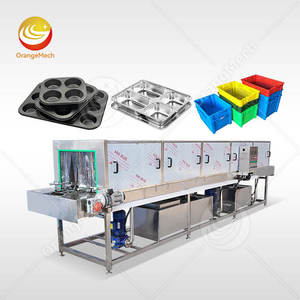 Lavadora de cestas de pollo de 4m Lavadora de cestas automática Lavadora de cajas de plástico industriales y lavadora de partes - Product Image 1
