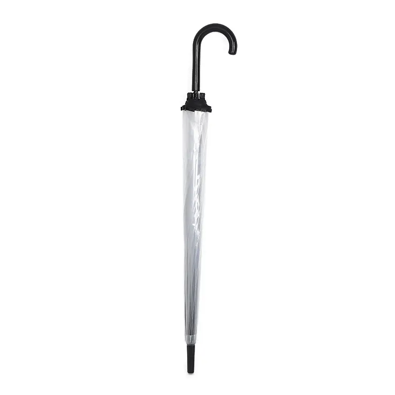 Оптовая продажа, прямой зонт с 16 костями, длинный прозрачный зонт с длинной ручкой, двойной толстый ветрозащитный прозрачный зонт, рекламный зонт