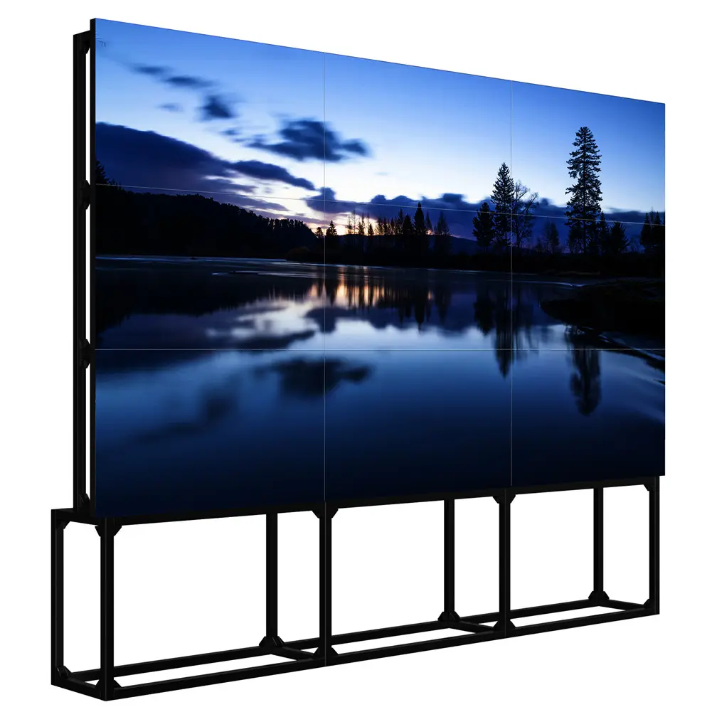 شقة غيار للشاشة 4k Lcd سامسونج شاشة تلفاز 2x 2 وحدة تحكم الفيديو الجدارية 55 بوصة 3x3 الفيديو الجدار في الهواء الطلق RGBW العمودي قطاع