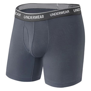 Calzoncillos bóxer sin costuras para hombre, ropa interior cómoda, suave, transpirable, 95 rayón 5, licra, logotipo personalizado, MOQ bajo - Product Image 5