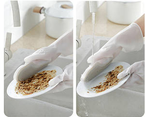 Gants de vaisselle magiques imperméables et antidérapants Brosse à vaisselle en silicone pour la maison. - Product Image 4