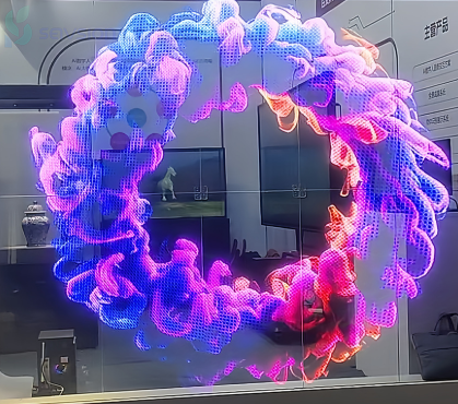 P2.6 P3.9 Transparent LED Film Screen IP24 Waterproof Full Color Adhesive Display Customizable Size for Shopping Mall Store