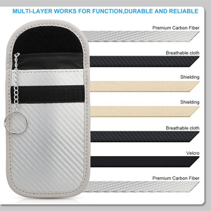 <span class=keywords><strong>Pochette</strong></span> Faraday blanche <span class=keywords><strong>anti</strong></span>-ondes en fibre de carbone de qualité supérieure pour clé de <span class=keywords><strong>voiture</strong></span> - Product Image 4