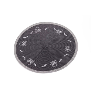 Wholesale Eco-Friendly PP Plastic Halloween Theme Asian Zen Woven 32cm Round <b>Placemats</b> <b>for</b> Household Dining <b>Table</b> EM4 Dark Hallo - Product Image 3