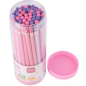 Lápiz de madera Deli S928 HB, 50 piezas, hexagonal rosa, para estudiantes escolares - Product Image 2