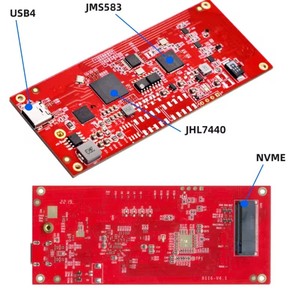 Mới 40gbps M1 máy tính bên ngoài NVMe M.2 Thunderbolt 3/usb4 Type-C jms583 + jhl7440 bên ngoài SSD ổ cứng - Product Image 1