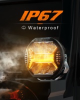 Luces de Trabajo LED con Certificación Emark, 4X4 Pulgadas, 60W, 9-32v, Barra de Luces LED Impermeable IP67 para Todoterreno, SUV, UTV, ATV, Camioneta
