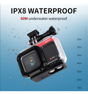 YEAH 60M carcasa subacuática para Insta 360 <span class=keywords><strong>One</strong></span> <span class=keywords><strong>R</strong></span> <span class=keywords><strong>1</strong></span> <span class=keywords><strong>pulgada</strong></span> Leika, 4K, accesorios de cámara edición 360 - Product Image 2