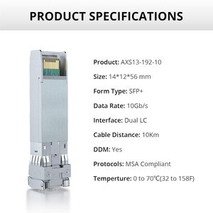 Ipolex 10gbase <span class=keywords><strong>LR</strong></span> duy nhất chế độ mô-đun SFP 10g LC 1310nm sợi quang thu phát cho Cisco Ubiquiti Meraki NETGEAR Mikrotik gói 2 - Product Image 6