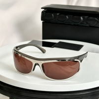 Lunettes de soleil sport polarisées dégradées légères unisexe UV400, monture carrée intégrale, cyclisme, bleu clair, blanc, multicolores, extérieur