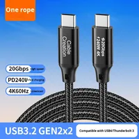 Cable de Datos Tipo-C Multifunción USB 3.2 Gen 2 PD 240W Carga Rápida, Revestimiento de Níquel, Aleación de Aluminio, Cable de Video para Monitor y Disco Duro