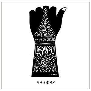 Pochoirs à main <span class=keywords><strong>au</strong></span> <span class=keywords><strong>henné</strong></span> épaississants étanches à l'atmosphère douce et <span class=keywords><strong>simple</strong></span> Autocollant de <span class=keywords><strong>tatouage</strong></span> temporaire personnalisé creux - Product Image 3