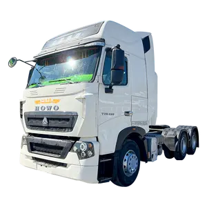 HOWO kullanılan T7H CNG kamyon kafası 6x4 sürücü 430hp 10 tekerlekler traktör kamyon satılık