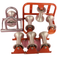 3 rouleaux de câble triples droits avec 3 rouleaux poulie de câble roue trou d'homme rouleau de guidage de câble en aluminium robuste