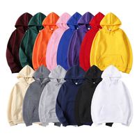 Conjunto de sudaderas con capucha y pantalón de chándal liso en blanco para hombre al por mayor