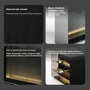 Conjunto de <span class=keywords><strong>Escritorio</strong></span> Ejecutivo Moderno en Forma de L con Paneles de Madera, Diseño Modular, <span class=keywords><strong>Escritorio</strong></span> de Gerente de Oficina de Alta Gama - Product Image 3